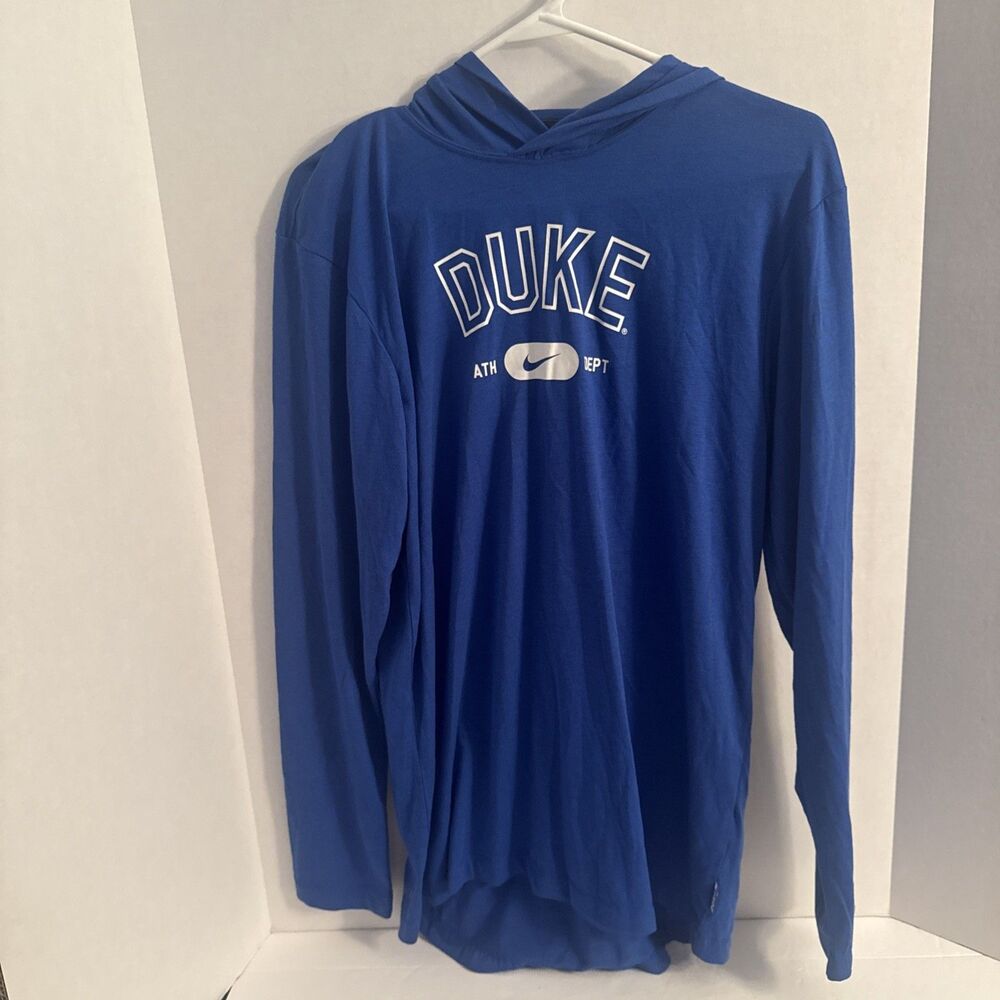 Nike Dri-FIT Duke Blue Devils Hoodie Mens Small Royal Blue Long Sleeve Pullover
